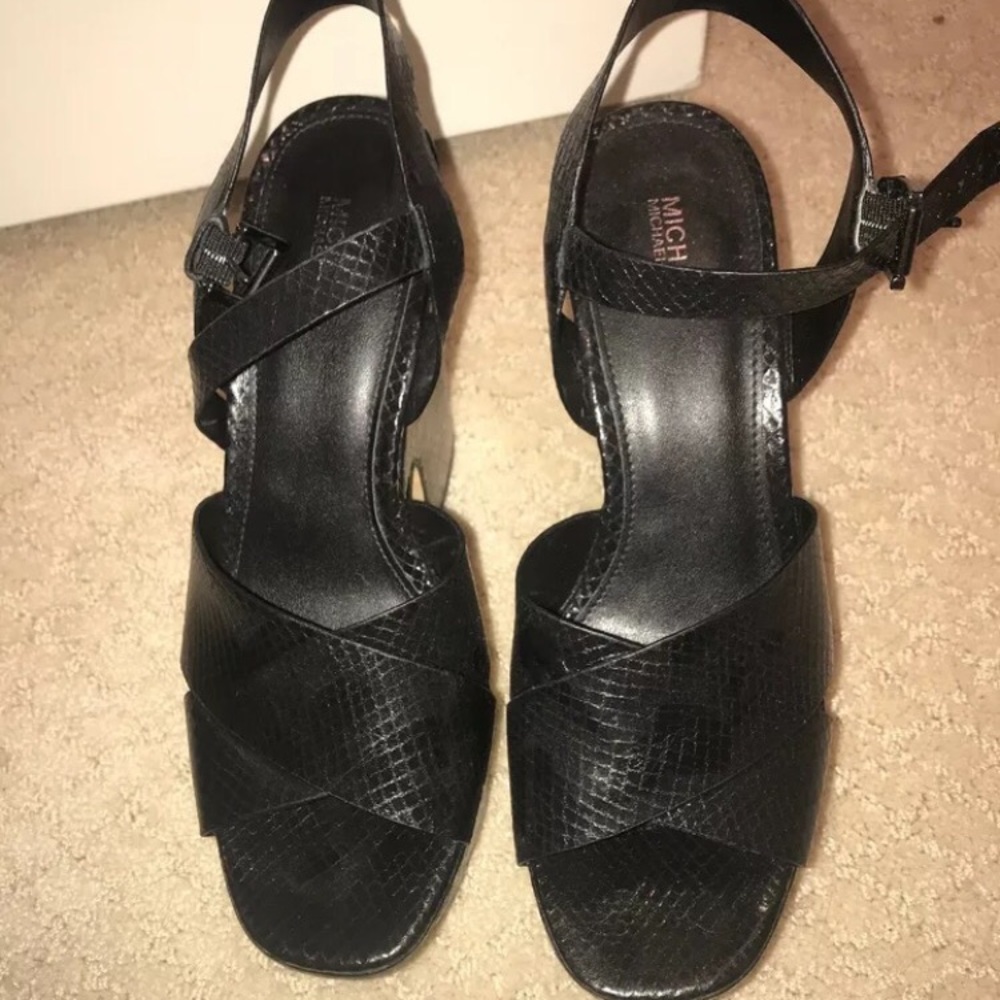 Michael Kors  leather platform sandal
